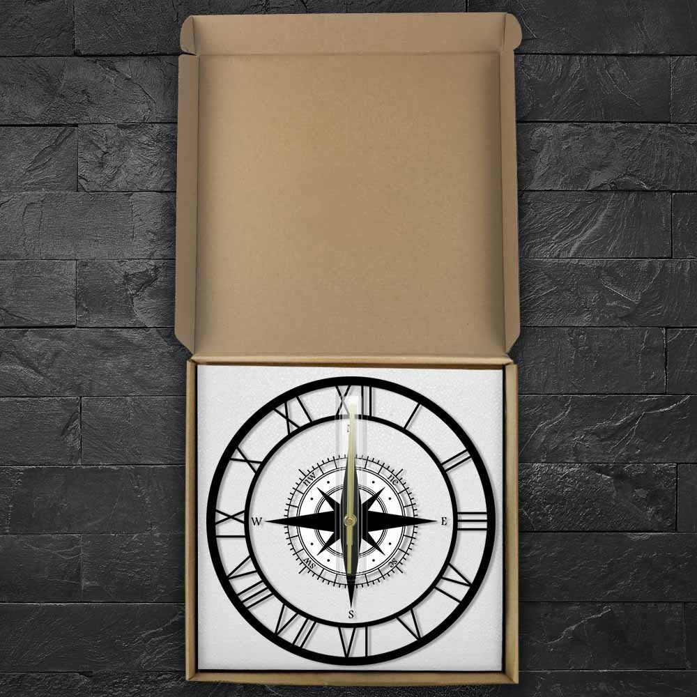 Creative Decorative Acrylic Compass Noiseless Clock