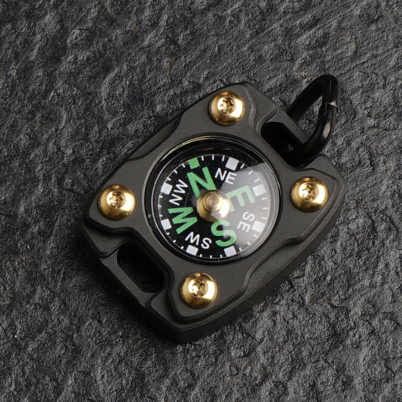 Outdoor Portable Brass Mini Luminous Compass