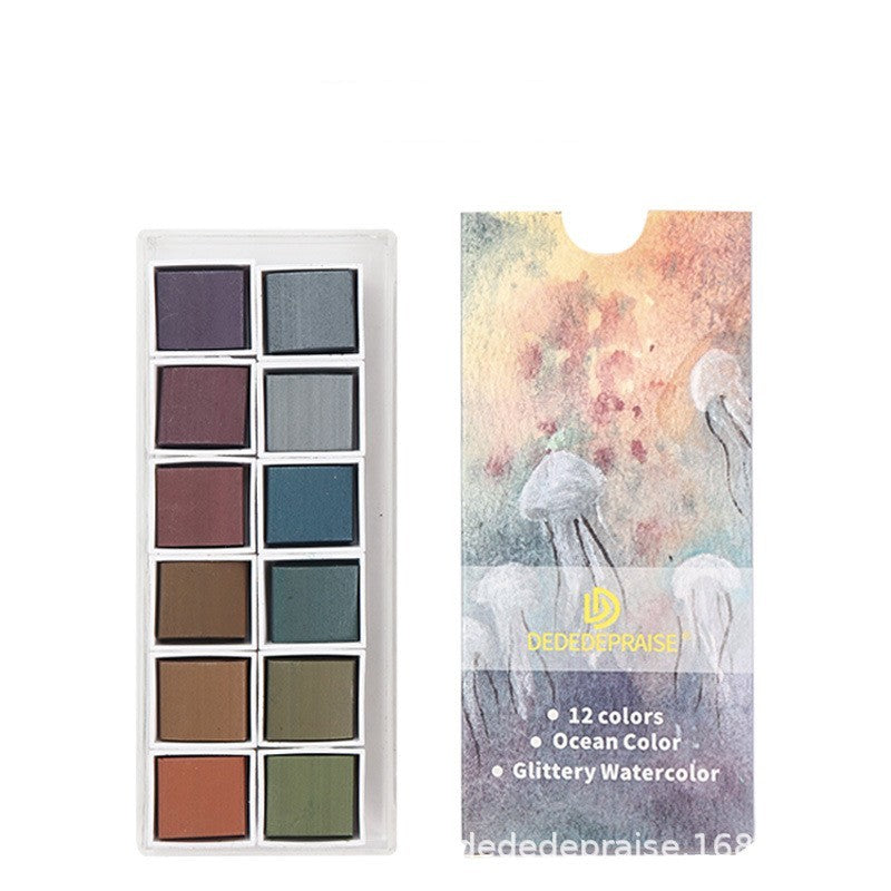 Solid Pearlescent Watercolor