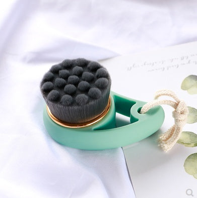 Manual bamboo charcoal comma facial cleansing brush