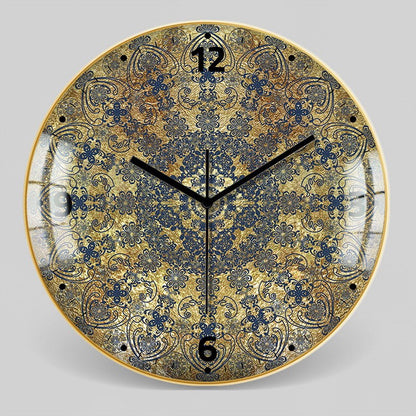 Nordic Moroccan Decorative Clock Ethnic Style Glass Bohemian Pattern Wall Clock