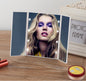 LED tri-fold mirror with light folding vanity mirror LED vanity mirror desktop portable mirror