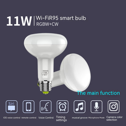 Wifi Smart Bulb 11WRGBW Dimming Remote Control