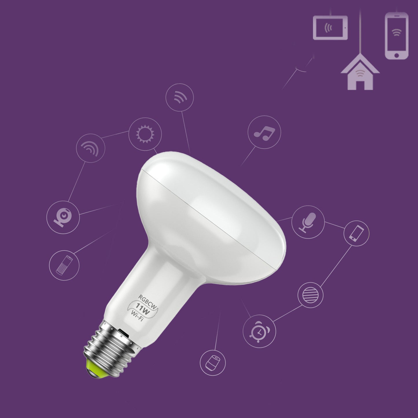 Wifi Smart Bulb 11WRGBW Dimming Remote Control