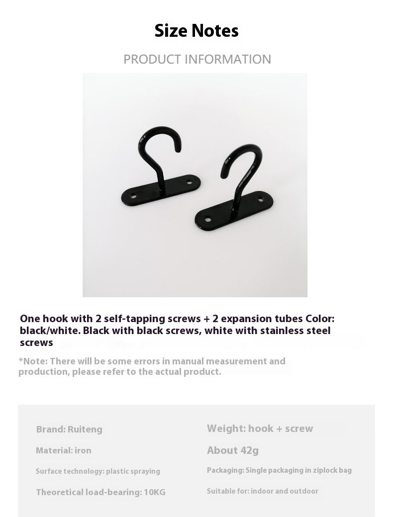 Ceiling Flower Basket Plant Hook Wall-mounted Lantern Outdoor Decoration Black White