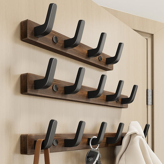 Solid Wood Hook Wall-mounted Hanger Behind The Door