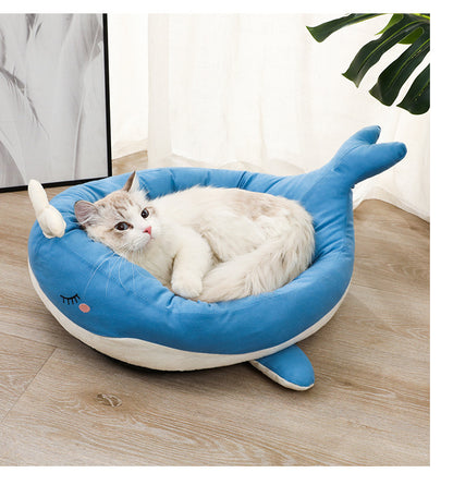 Duck Shape Fluffy Comfortable Pet Bed Sofa Suitable For Small Dogs Soft Polyester Material Unique Pattern Design Four Seasons Comfortable Sleeping Nest For Cats And Puppies