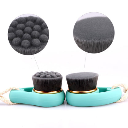 Manual bamboo charcoal comma facial cleansing brush