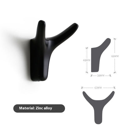 Nordic Horn Clothes Bathroom Closet Door Wall-mounted Hook