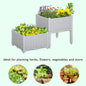 2-Piece Raised Garden Bed With Legs, Self-Watering Planter Box Raised Bed To Grow Flowers
