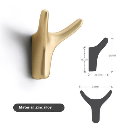 Nordic Horn Clothes Bathroom Closet Door Wall-mounted Hook