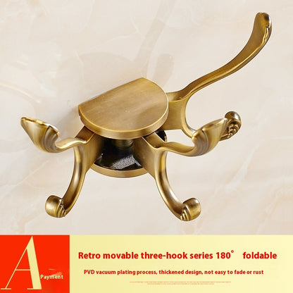 Movable Rotating Wall-mounted Coat Rack Clothes Hook