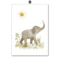 Jungle Animal Lion Giraffe Elephant Zebra Wall Art Poster Print Nordic Kindergarten Canvas
