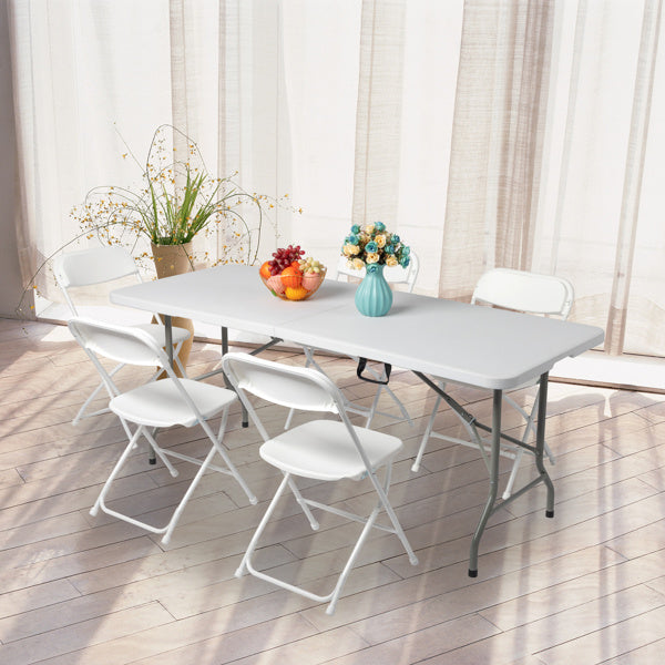 6FT Outdoor Courtyard Foldable Long Table