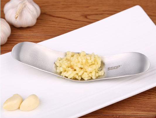 Stainless steel garlic press