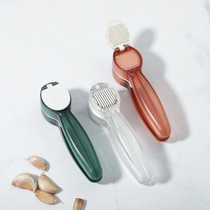 Kitchen Gadgets Multifunctional 2-in-1 Garlic Press Household Garlic Masher