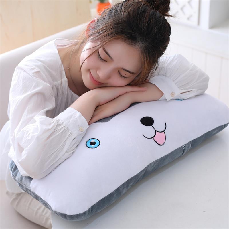 Cute Husky Long Throw Pillow