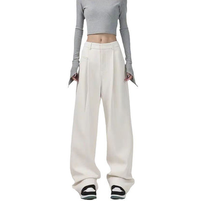 Design Drape Wide-leg Casual Pants Straight-leg Pants