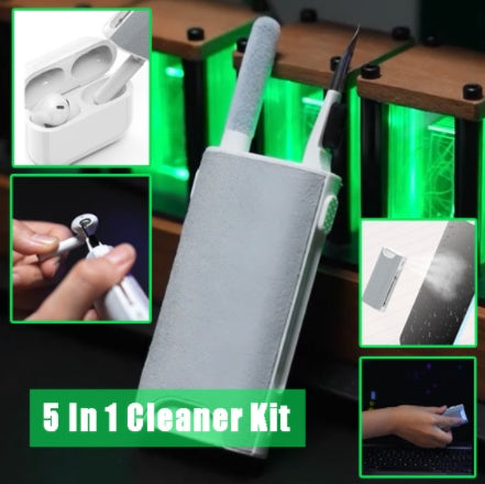 5 In 1 Screen Cleaner Kit Camera Phone Tablet Laptop Screen Cleaning Tools Earphone Cleaning Brush Pen For Office