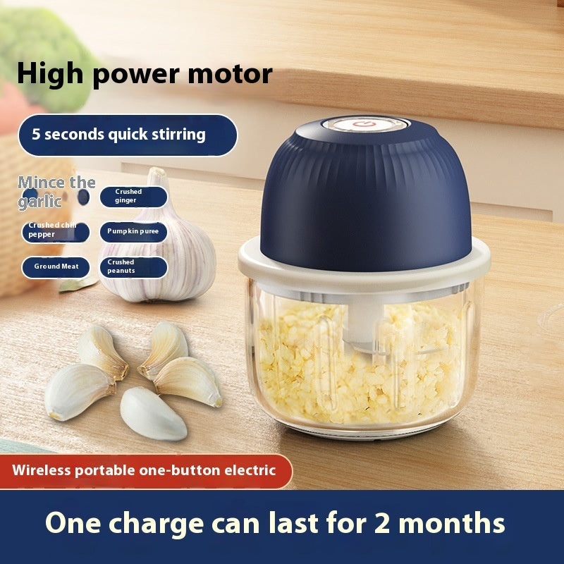 Mini Wireless Electric Food Garlic Press Electric
