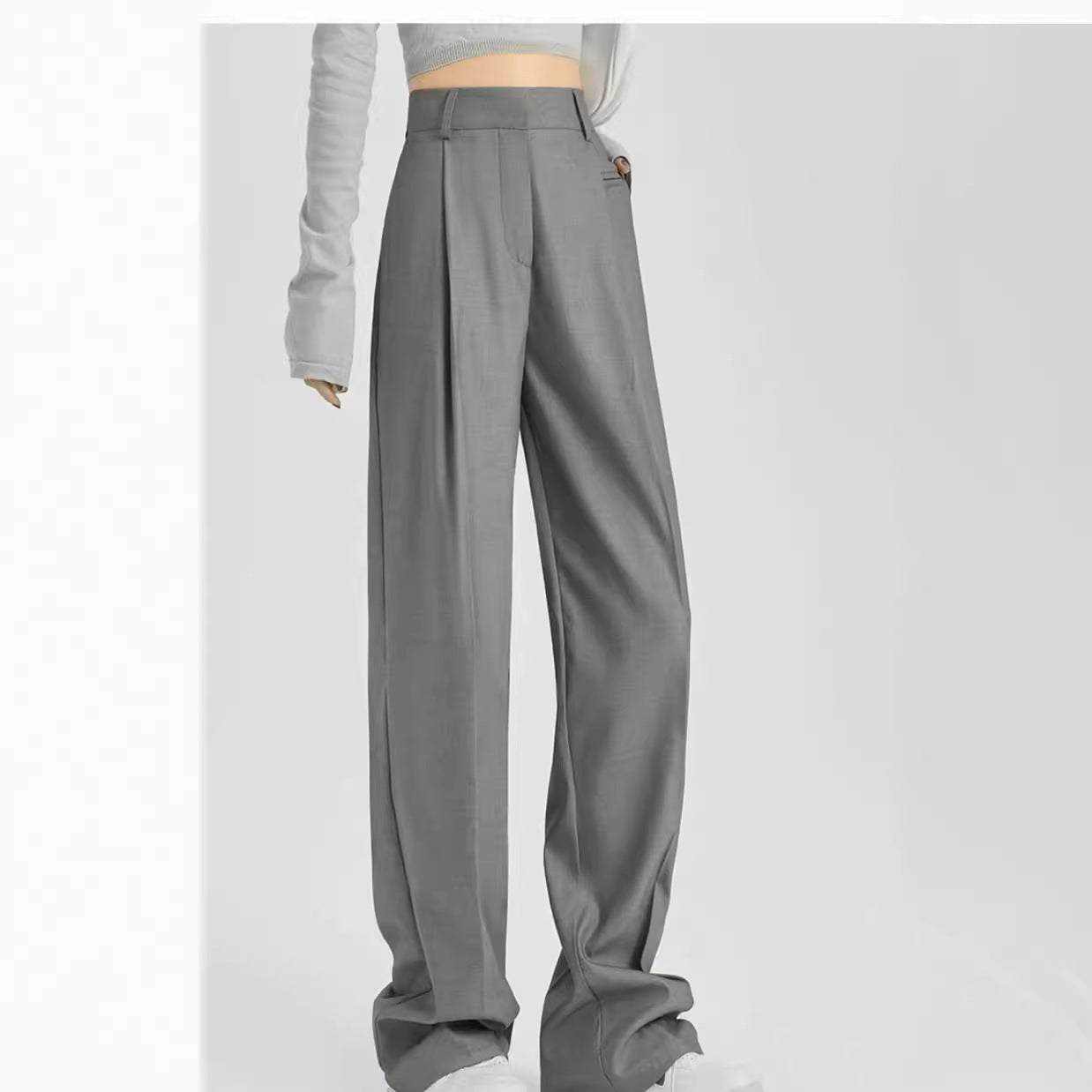 Design Drape Wide-leg Casual Pants Straight-leg Pants