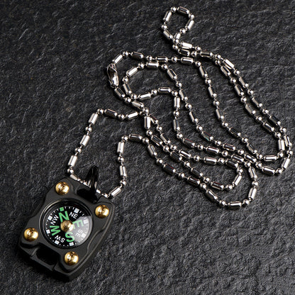 Outdoor Portable Brass Mini Luminous Compass