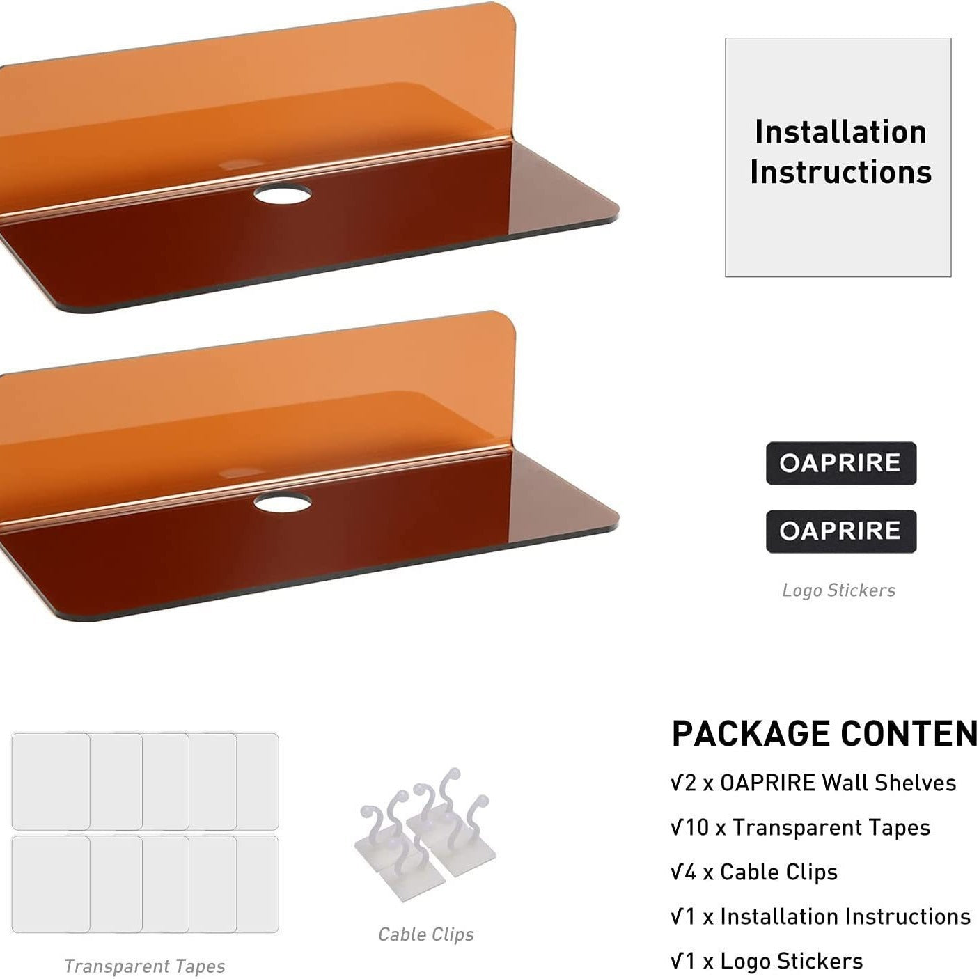 Color Floating Shelf Wall-mounted Rack Punch-free Wall Mounted Storage Rack