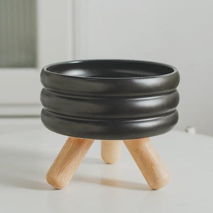 Gulu Bowl Pet Food Bowl Water Bowl Cat Ceramic Color