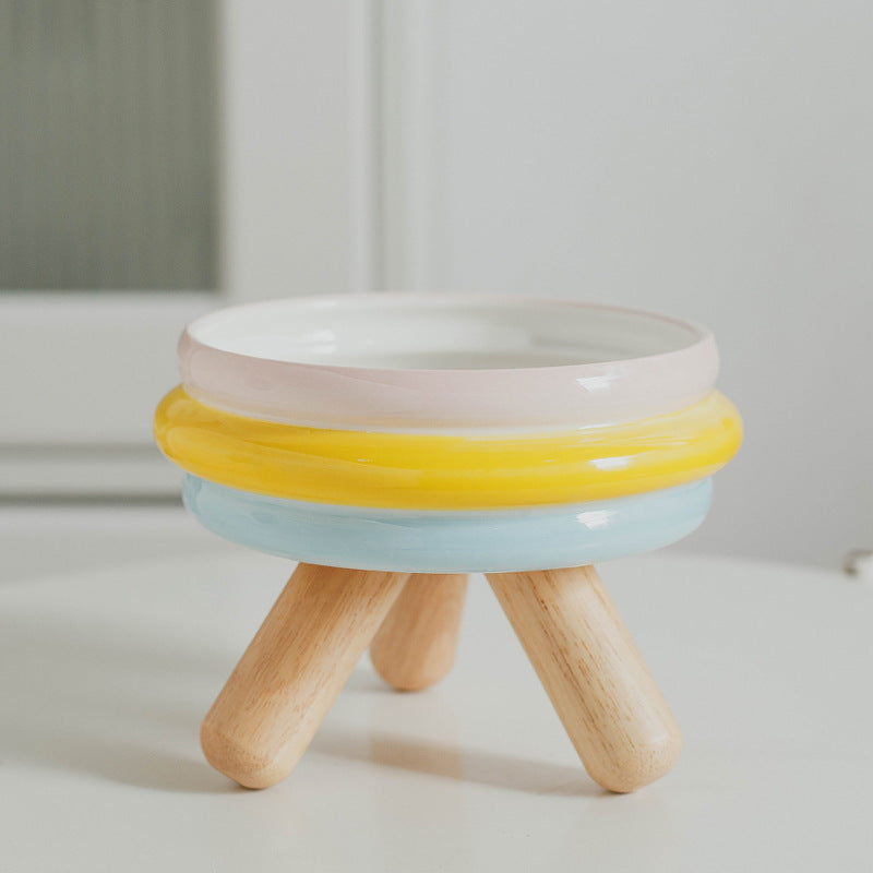 Gulu Bowl Pet Food Bowl Water Bowl Cat Ceramic Color