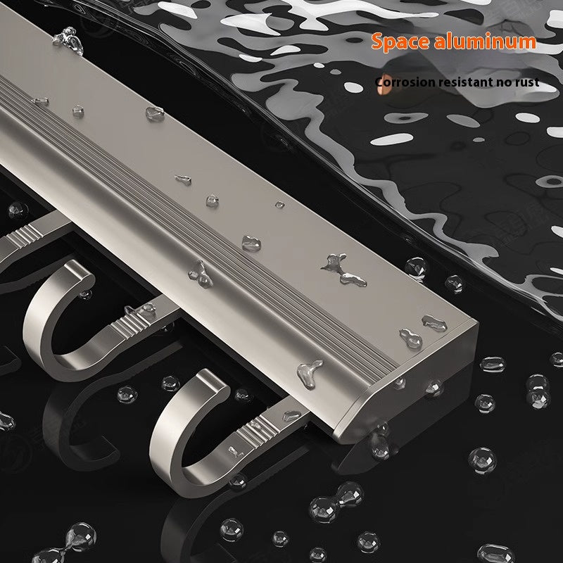 Factory Supply Kitchen Hook Rack Punch-free Wall-mounted Rack Aerospace Aluminum