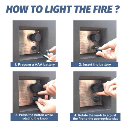 52 Inch Outdoor Concrete Propane Gas Rectangle Fire Pit Table In Dark Gray Color