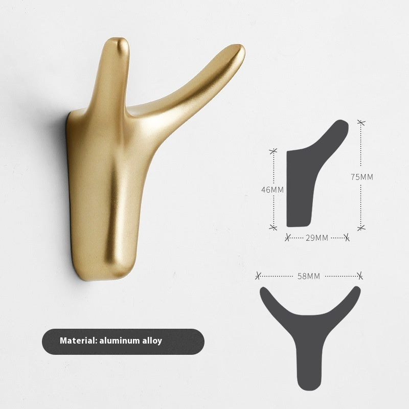 Nordic Horn Clothes Bathroom Closet Door Wall-mounted Hook
