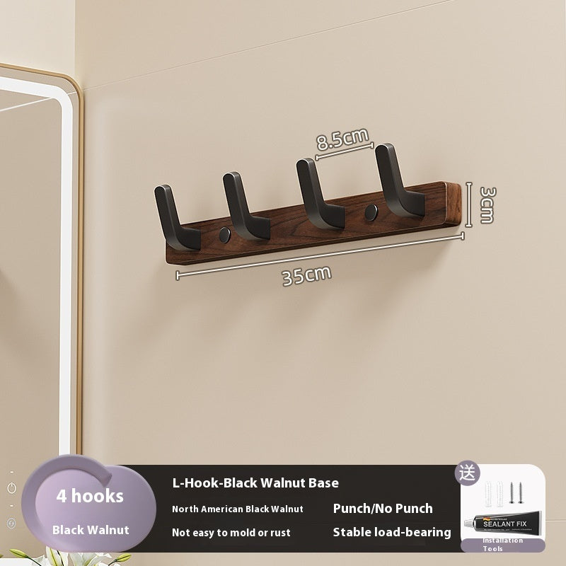 Solid Wood Hook Wall-mounted Hanger Behind The Door