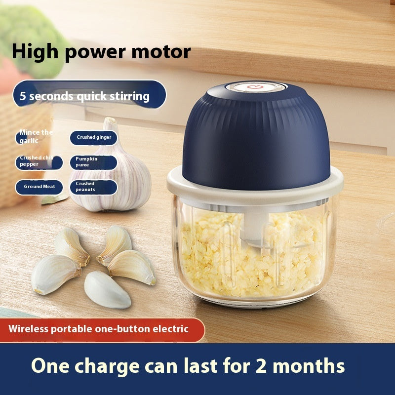 Mini Wireless Electric Food Garlic Press Electric