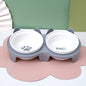 Cat Bowl Ceramic Double Bowl Water Bowl Tall Diagonal Pet Bowl supplies