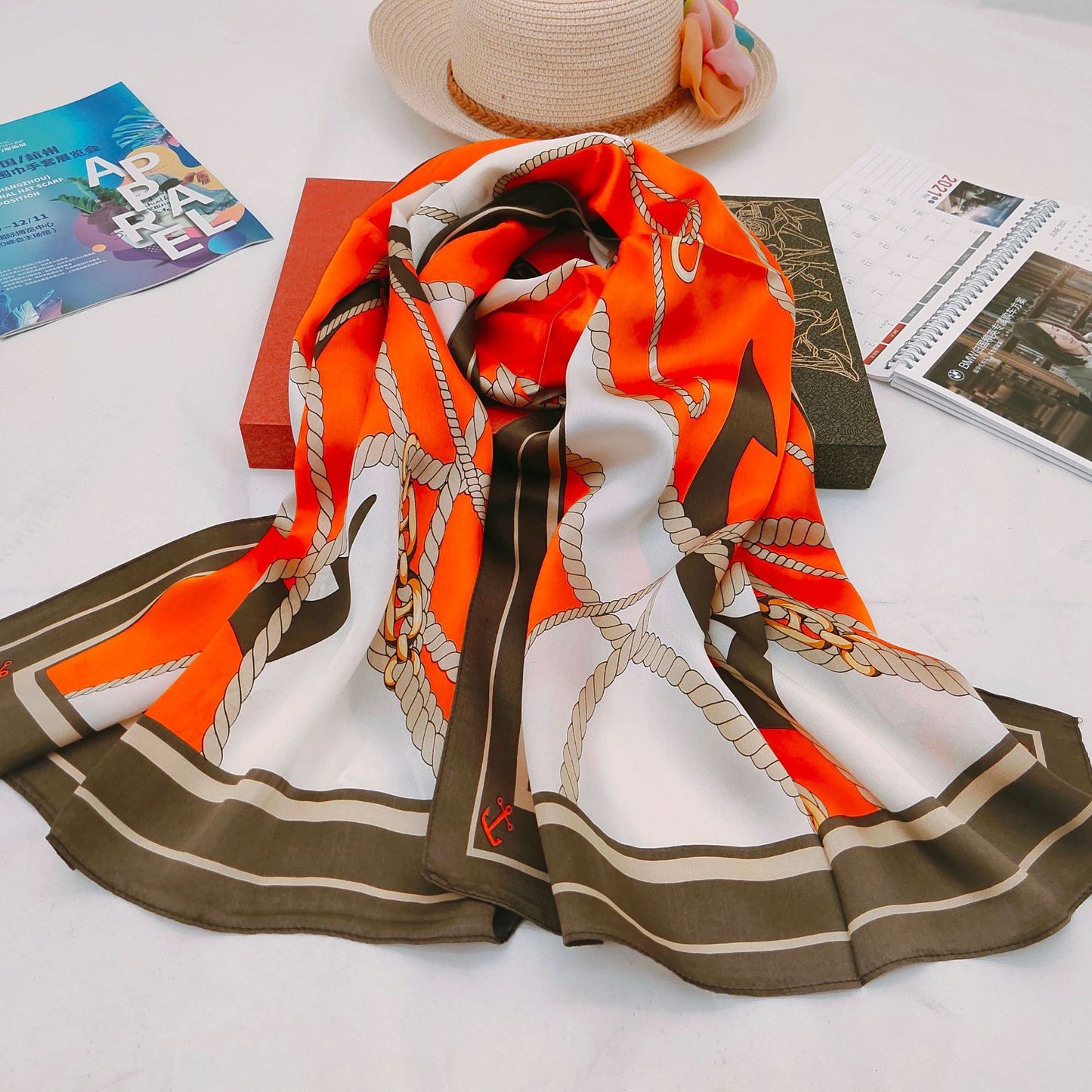 Women's Silk Scarf Shawl Sunscreen Scarf